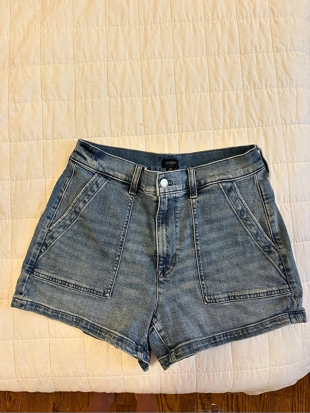 J.Crew Utility Denim Short Women's Jean Shorts Blue